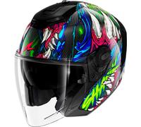 Shark RS Jet Carbon Shaytan, casco aperto L female Blu/Fucsia/Verde