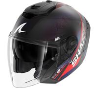 Shark RS Jet Carbon Speed-Tech, casco aperto XXL female Opaco Nero/Grigio Scuro/Blu/Rosso