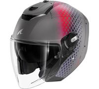 Shark RS Jet Stride Casco Jet, grigio-rosa, taglia M per maschi