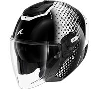 Shark RS Jet Stride Casco Jet, nero-bianco, taglia L per maschi