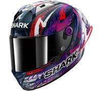 SHARK Casco integrale Aeron-GP FIM Replica Zarco Signature Carbon Bianco Viola Lucido M