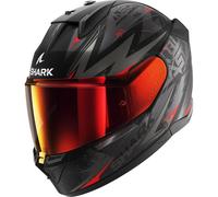 SHARK SHARK - Casco D-Skwal 3 Blast-R Mat Nero / Anthracite / Rosso XXL