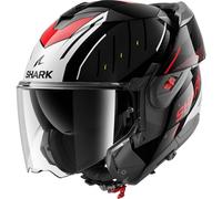SHARK, Casco Moto Modulare OXO RYDGER Black Silver Red KSR, L