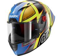 Shark Race-R Pro GP 06 Cam Petersen, casco integrale XS male Grigio Scuro/Giallo Fluo/Blu