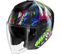 Casco Jet Shark Rs Jet Carbon Shaytan Nero Verde Viola L