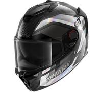 Shark Spartan GT Pro Ritmo Carbon Casco, nero-argento, taglia L per maschi