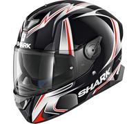 Shark Skwal 2 HE4908EKWAXS Casco moto, Nero/Bianco/Rosso, XS