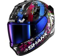 Casco Integrale Shark Skwal i3 Hellcat Nero Chrome Blu XXL