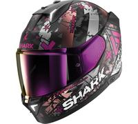 Shark Skwal i3 Hellcat Casco, nero opaco/rosa, Taglia M (57/58)