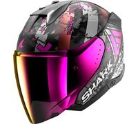 Shark Skwal i3 Jet Hellcat, casco aperto S female Opaco Nero/Argento/Lilla