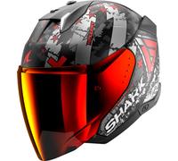 Shark Skwal i3 Jet Hellcat, casco aperto XXL female Opaco Nero/Argento/Rosso