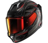 Shark Skwal i3 Linik Casco, nero-grigio-rosso, taglia XS per maschi