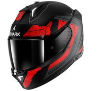 Shark Skwal i3 Rhad Moto Casco Integrale Nero Rosso Opaco Kur