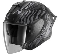 Casco Jet Shark Jet Cup Speed-Fancy Nero/Antracite/ArgentoL Nero,Antracite,Argento