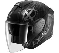 Shark Skwal Jet Shiever, casco aperto M female Opaco Nero/Grigio