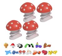 Shark Slides Fins, 2 paia di pinne superiori di ricambio per Shark Slides, Ciabatte squalo Accessori 3D Pinne divertenti (Mushroom)