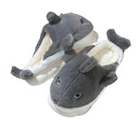 Shark Slippers peluche unisex - Pantofole da donna in peluche invernale carino scarpe invernali animali pantofole in cotone suola spessa scarpe da casa unisex antiscivolo in flanella, grigio., 44 EU