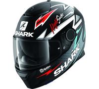Shark Spartan Adrian Parassol Mat Casco, nero/argento/rosso, Taglia XS (53/54)