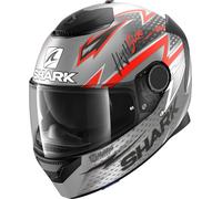 Shark Spartan Adrian Parassol Mat Casco, nero-grigio-rosso, taglia XS per maschi