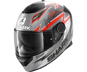 Shark Spartan Adrian Parassol Mat Casco, nero-grigio-rosso, taglia XS per maschi