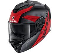 Shark Spartan GT Elgen Micro Casco, nero opaco/rosso, Taglia XS (53/54)