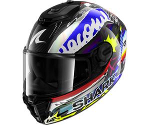 Shark Spartan RS Carbon Streetrush, casco integrale XS female Nero/Blu/Argento/Giallo