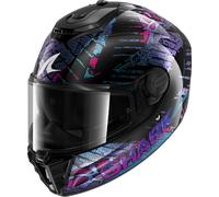 SHARK Casco integrale SPARTAN RS REPTAIA Nero Blu Glitter XS