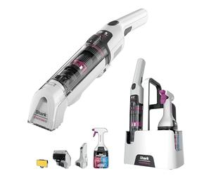 Shark StainForce HX100UKT - Detergente senza fili, leggero e portatile, elimina macchie e odori per tappeti, tappezzeria, auto, con contenitore, accessori e soluzione detergente da 500 ml
