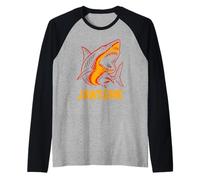 Shark Stay Jawsome Vintage Ragazzo Surf Shop Shark Maglia con Maniche Raglan