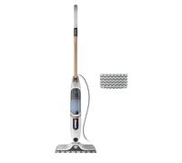 Shark SteamSpot tecnologia Steam Blaster per pavimenti duri, scopa a vapore, senza sostanze chimiche, serbatoio rimovibile, 2 panni cattura sporco Dirt Grip lavabili in lavatrice, bianco/rame, S2001EU