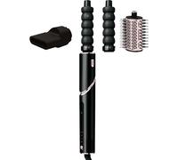 Shark FLEXSTYLE Styler e Asciugacapelli 3 en 1, con Arricciacapelli, Spazzola Ovale Volumizzante, Concentratore e Custodia da Viaggio, Senza Danni da Calore, Nero/Oro Rosa, HD426EU