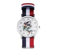 Shark Sugar Skull Mexico Dia De Los - Orologio al quarzo personalizzato con numeri arabi, cinturino regolabile per uomo e donna