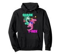 Shark T-Rex Dinosauro Divertente Regalo di compleanno per bambini Felpa con Cappuccio