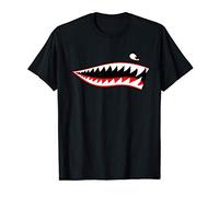 SHARK TEETH NOSE ART WARHAWK P-40 A-10 WARTHOG WAR PLANE Maglietta