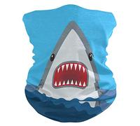Shark with Open Mouth Ocean Animal 26X30Cm Durevole Scaldacollo Unisex Sciarpa A Tubo per Pesca Yoga Motocicletta