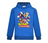 SharkBebe Felpa con cappuccio per bambini e bambine in cotone a maniche lunghe Costume da bambino The Little Outfits School Top, Blu, 4-5 Years