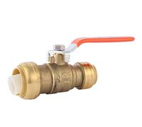 SharkBite 1 Inch x 3/4 Inch Ball Valve, Push to Connect Brass Plumbing Fitting, Water Shut Off, PEX Pipe, Copper, CPVC, PE-RT, HDPE, 22993LF