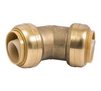 SharkBite Gomito da 1 pollice a 45 gradi, Push to Connect Raccordo in ottone, tubo PEX, rame, CPVC, PE-RT, HDPE, U660LFA