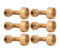 SharkBite Gomito per lavastoviglie da 1/4" x 3/4" a 90 gradi, filettatura femmina, confezione da 6, raccordo idraulico in ottone, tubo PEX, rame, CPVC, PE-RT, HDPE, U2276LF