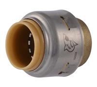 SharkBite Max 1/2 pollice Push Cap, Spingere per collegare raccordo idraulico in ottone, tubo PEX, rame, CPVC, PE-RT, HDPE, UR514A