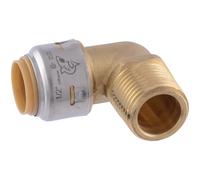 SharkBite Max 1/2 pollice x 1/2 pollice 90 gradi maschio adattatore gomito, Push to Connect ottone idraulico raccordo, tubo PEX, rame, CPVC, PE-RT, HDPE, UR280A