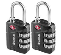 SharkByte Lucchetto per bagagli approvato TSA, lucchetto di sicurezza a combinazione da viaggio a 3 cifre, lucchetto da viaggio per valigie, zaini, borse da viaggio, lucchetto piccolo con codice,