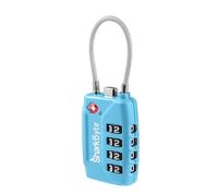 SharkByte TSA - Lucchetto di sicurezza a combinazione da viaggio a 4 cifre, cavo flessibile da viaggio, per valigie, valigie, valigie, borse da viaggio, palestra, armadietti, codice piccolo