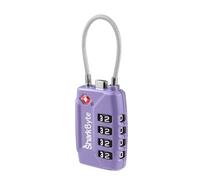 SharkByte TSA - Lucchetto di sicurezza a combinazione da viaggio a 4 cifre, cavo flessibile da viaggio, per valigie, valigie, valigie, borse da viaggio, palestra, armadietti, codice piccolo