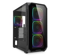 AK5GRGBBLACK ATX 2X U3, 1X TYPE-C, 4X 120 ARGB