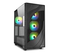 Sharkoon Cabinet ATX REBEL C80G RGB SCHWARZ, TG