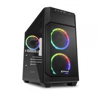 SHARKOON CASE MICRO-ATX 2XUSB 3.0, VETRO TEMPERATO, 2X120MM FAN FRONT, 1X120MM FAN REAR, 4 SLOT ESPA