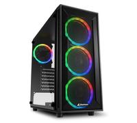 SHARKOON CASE TG4M RGB ATX VETRO TEMPERATO 6 SLOT ESPANSIONE, 3X120MM FAN FRONT,