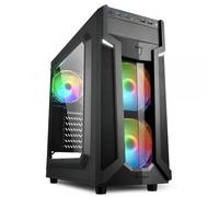 SHARKOON CASE VG6-W RGB, ATX, 2XUSB2, 2XUSB3, 6 SLOTS, 2X120 LED FRONT 1X120 REA