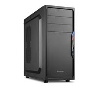 Sharkoon case vs4-v, atx, 6 slots expansion, 2xusb 3.0 front, drive bay da 2,5/3,5/5,25, 1x120mm fan front, no psu, colore nero